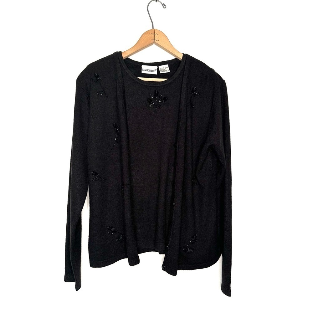 Fashion Bug | Black Cardigan Sweater Set Size L